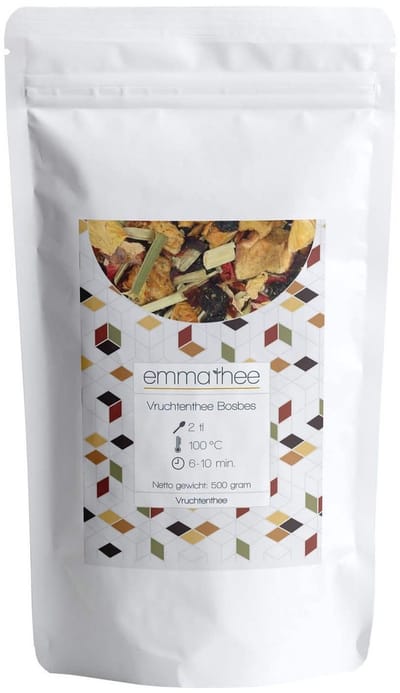 Vruchtenthee Bosbes 500 Gram - Losse Thee - Puur & Natuurlijk - Rijk & Fruitig