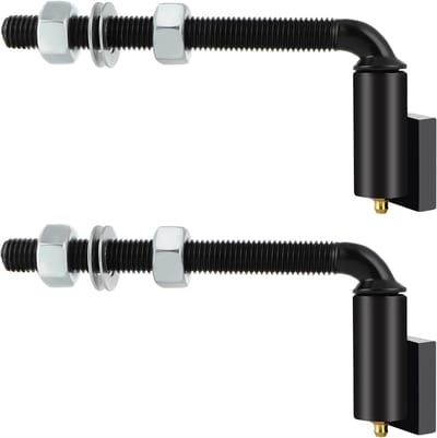 2 Stuks J-bolt Scharnier, 16mm, Zware Poort Scharnier, Verstelbaar Barrel Scharnier voor Duurzame Toepassingen