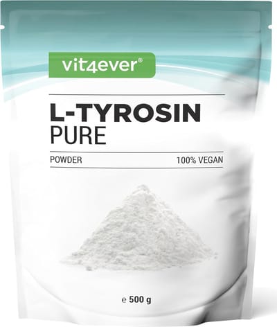 Vit4ever - L-Tyrosine - 500 g zuiver poeder - geen additieven - 200 porties - 100% Tyrosine aminozuur - Veganistisch - Premium kwaliteit - Laboratorium getest