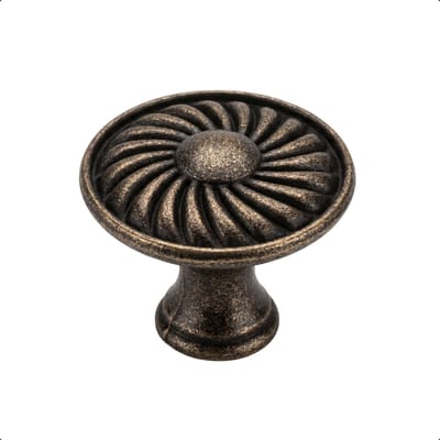 BY MJM Jackson Meubelknop - 29mm - Brons - Kastknop met Wervelmotief - Ladeknop Vintage - Inclusief schroef