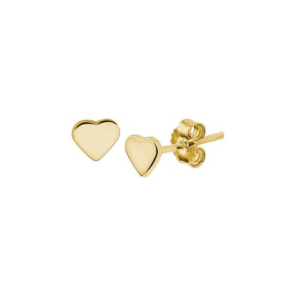 YO&NO - Oorbellen - Zilver verguld - Oorknoppen - Hart - 4,5/5mm - Sieraden Vrouw - Zilver 925