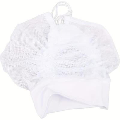 Bonnet à Plopping en Filet pour Sécher les Cheveux Bouclés white
