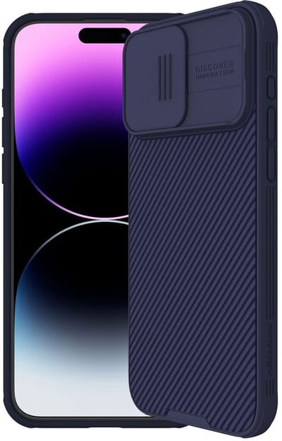 Nillkin CamShield Hoesje Geschikt voor Apple iPhone 15 Pro - Back Cover met Camera Slider Paars