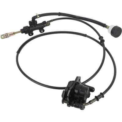 Hydraulische Remklauw Hoofdcilinder Kit 1,5m Slang met Remblokken voor ATV Quad Go Kart Mini Bike black