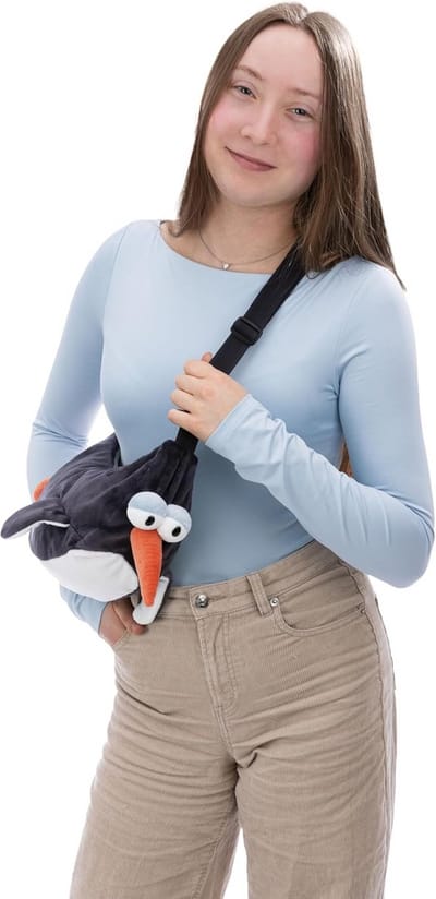 Schoudertas Pinguïn Grijs Schattig Crossbody Tas voor Meisjes en Tieners