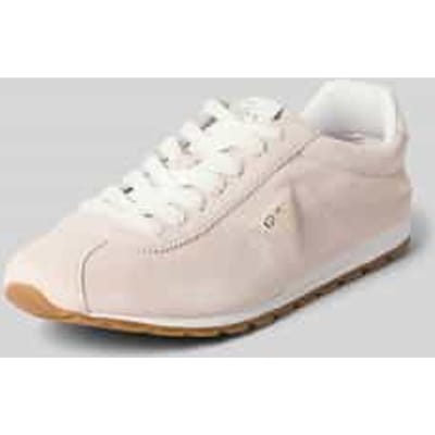 sneakers van Leer met Labelprintdetails Model 'TIAH3'