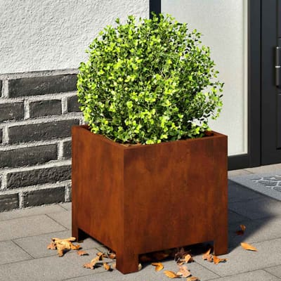 vidaXL - Plantenbakken - 2 - st - 30x30x30 - cm - weervast - staal