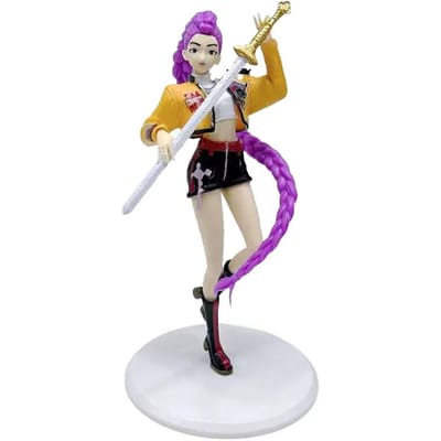 NOUVEAU En Stock 20CM Anime KPop Chasseur de Démons Poupée Jouet en Vinyle Personnage Rumi Masque en Vinyle avec Boîte Ornement Jouet Cadeau d'Anniversaire Noël beige
