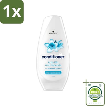 1 x Schwarzkopf - Conditioner - Anti-Klit - Lang of Krullend haar - 250ml - Haar Conditioner - Anti-klit Conditioner - Vegan Conditioner - Krullend Haar - Lang Haar