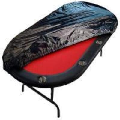 Pokertafelhoes - Tafelkleed Beschermhoes - Tafel Beschermen - Waterdicht Stof Oxford - 244 x 112 cm - Zwart