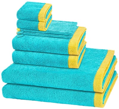 Cawö Sonstiges 2 X washandjes 2 X gasten- 2 X douche- 2 X handdoek - in set 8 pack Lifestyle Splash