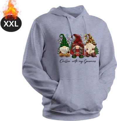 Bovista Kersttrui - Heren - Foute Kersttrui - Christmas Sweater - Kerst Sweater - Christmas Jumper - Hoodie - Grijs - XXL