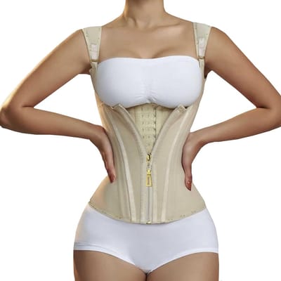 Hoogwaardige Hoge Taille Corset Shapewear voor Vrouwen - Buikcontrole, Taille Shaper en Latex Trainer met Rits en Gesp Sluiting