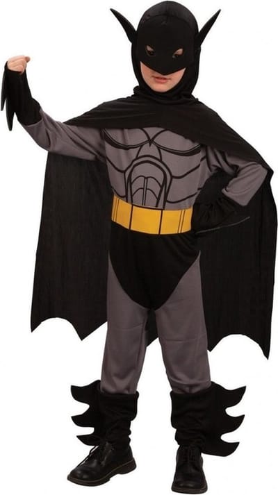 Carnaval kleding/kostuum Vleermuisheld - voor kinderen - met masker - superheld pak 116