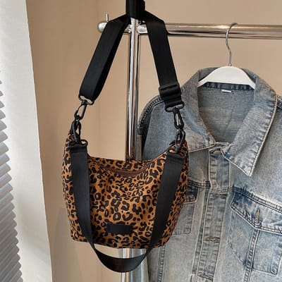 Modieuze Tassen voor Vrouwen Nieuwe Mode One-shoulder Dumpling Tas voor Vrouwen Luipaardprint Crossbody Draagtas black