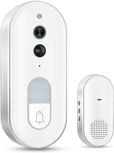 Slimme Videodeurbel - WiFi Deurbel Camera - Huisbeveiliging - Tweewegs Audio - 13.7 x 19.8 x 5.2 cm - Wit