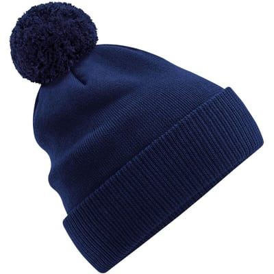Beechfield Snowstar Biologisch Katoenen Muts (Marine Oxford)