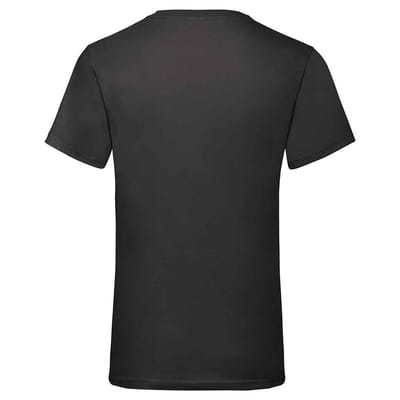 Fruit of the Loom Unisex Adult Waardevol V Hals T-shirt (Zwart)