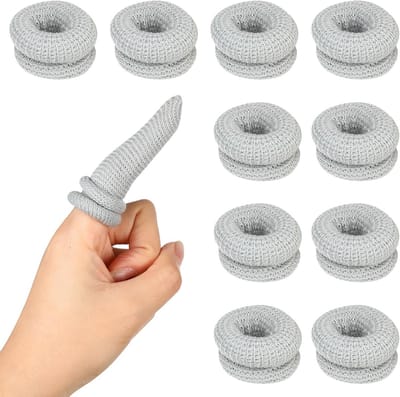 Vingerverband Buissvormig - Vingerhoesjes Beschermend - Vinger Bescherming - Ademend Polyester - 10 Stuks - Grijs