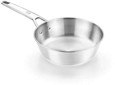 20 cm Koekenpan van RVS met Antiaanbaklaag en Drievoudige Diffusiebodem