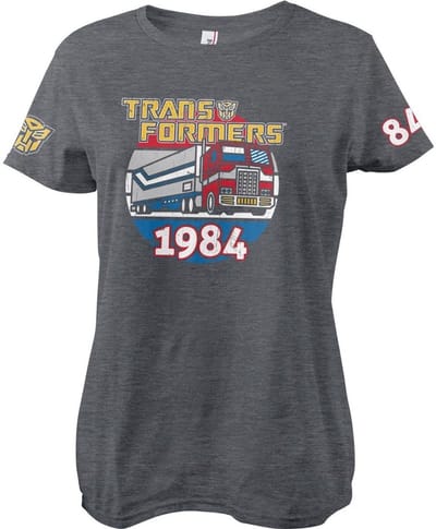 Transformers Optimus Prime uit 1984 Girly T-shirt voor dames, donker/gemêleerd