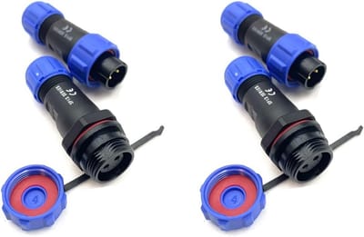 2-stuks 2-polige waterdichte ronde connector met luchtvaartstekker (SP13)