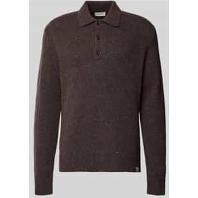 Gebreide pullover van wolmix met polokraag