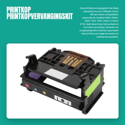 Dailygoods- Printkop Duurzaam ABS - Compatibel met Officejet 6000/6500A/6500/7000/7500/7500A/E709/E710 - Printkopreiniger - Draagbaar - Functionele test inbegrepen - Printkopkit
