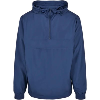 Urban Classics - Contrast Pullover Jas - S - Donkerblauw - Regenjas - Waterafstotende dunne jas - Maat S - Navy