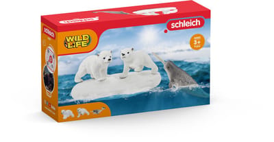 schleich WILD LIFE - Ijsberen glijfeestje - Speelfigurenset - Kinderspeelgoed voor Jongens en Meisjes - 3 tot 8 jaar - 4 Onderdelen