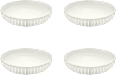 Purepeak Theezakjes Schoteltjes Set 4 Stuks - Sausbakjes - Borrel Schaaltjes - Wit - Theetip - Aperitiefschaaltjes - Theezakjeshouder