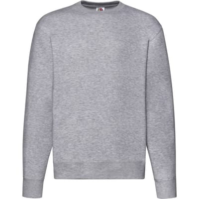 Fruit of the Loom Heren Premium Ingelegd Sweatshirt (Heide Grijs)
