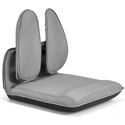 Vloerstoel, 5 Verstelbare Posities Opvouwbare Vloer Gaming Stoel met Ergonomische Rugsteun, Stevig Metalen Frame met Gerecycled Schuim en Linnen Stof,