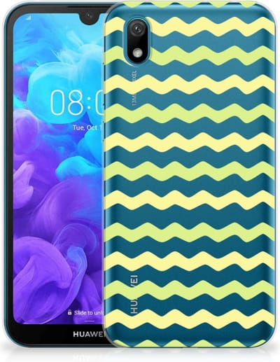 TPU Hoesje voor Huawei Y5 (2019) TPU bumper Waves Yellow