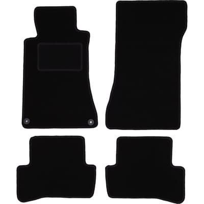 Zwarte veloursmatten voor: Mercedes C W203 sedan, stationwagen (2000-2008)