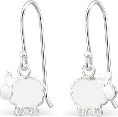 Amanto Kids Oorbellen Chiel - 925 Zilver E-Coating - Schaapje - 10x20mm