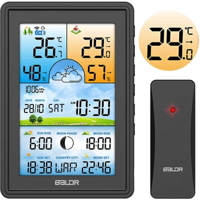 Weerstation met display BD-906 zwart