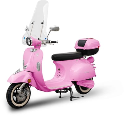 E-scooter - Retelli Vecchio Classico 20ah - roze - Keuze: Brom/snor - retro - incl kenteken, tenaamstelling en rijklaar maken