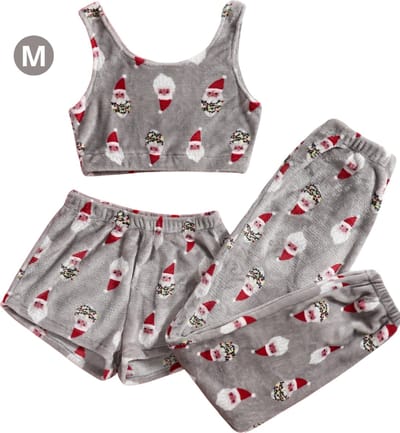 Livano Kerstpyjama Dames Set - Christmas - Kerst Pyjama - Vrouwen - Volwassenen - Lange & Korte Broek - Shirt - Maat M