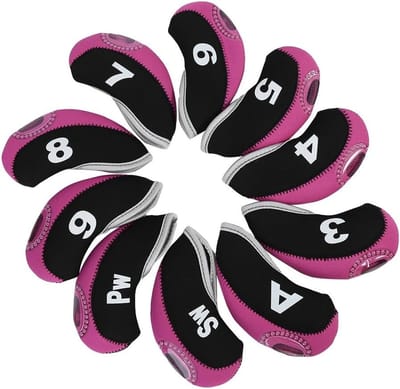 10 Stuks Golf Club Hoofden, Golf Caps met Nummering voor Bescherming en Stijl