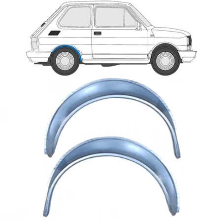 Reparatiepaneel achterspatbord voor Fiat 126p 1972-2000 / Links + Rechts / Set