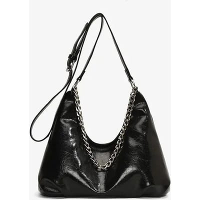 Commuter Tote Bag voor Dames Lente en Zomer Modieuze Handtas met Ketting High-end Eénschouder Armholte Tote Bag voor Dames black