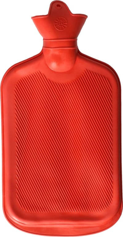 Warmwaterkruik - oranjerood - 18 x 36 cm - 2 liter - kruiken - warm water