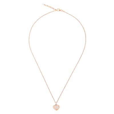 Orphelia 'Anni' Dames 925 Sterling Zilveren Ketting met Hanger - Zilver/Roze zh-7368 RG