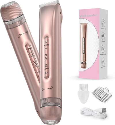 Elektrische Bikini Trimmer - Dames Scheerapparaat - Ontharen Lichaam - Dubbele Scheerkop - 20.1 x 6.8 x 5.3 cm - Wit