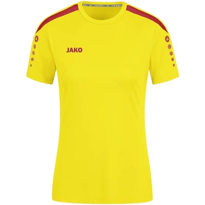 Jako Power Shirt Korte Mouw Dames - Geel / Rood | Maat: 34
