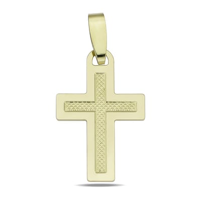 Juwelier Zwartevalk 14 karaat gouden kruis hanger - 14.275