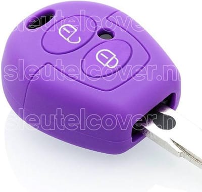 Autosleutel Hoesje geschikt voor Seat - SleutelCover - Silicone Autosleutel Cover - Sleutelhoesje Paars