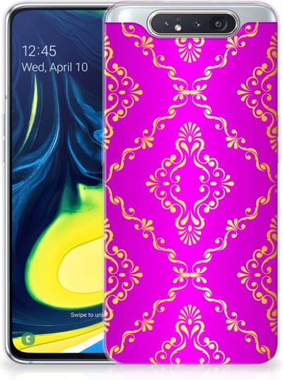 Siliconen Hoesje Samsung Galaxy A80 Barok Roze