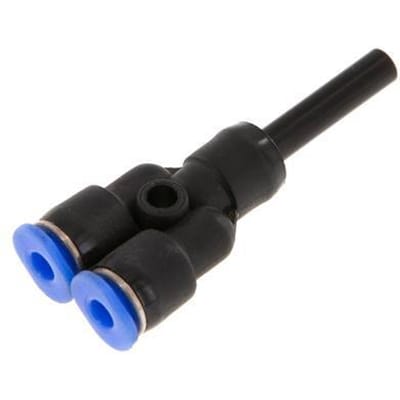 3mm x 4mm Y-koppeling PBT Insteekfitting Plug Compact Ontwerp NBR [2 Stuks]